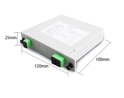 Op maat gemaakte G657 Fiber Type 2x1 Card Splitter 1*2 voor 4G Network Fiber Optic Cabinet