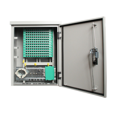 SMC-materiaal 288fo Outdoor Fiber Optical Cross Connection Cabinet Rack Mount Distributie doos met 3 keer