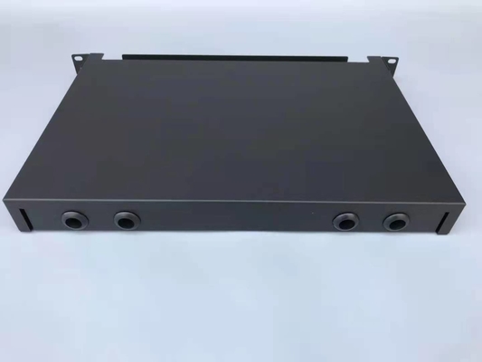 Koudgewalste plaat 1U 24 Port SC SX FTTH Fiber Optic Patch Panel voor 19 inch Rock Mount