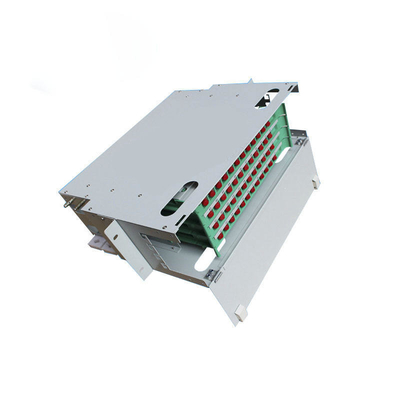 Plastic fiber optic splice cable ODF met 48 poorten volgeladen bak en SC/UPC adapters