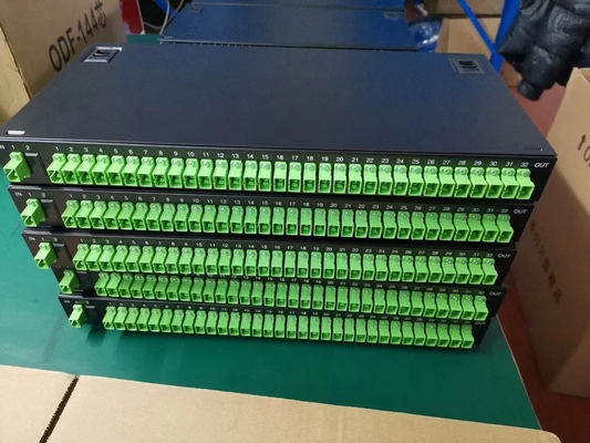 SM/MM/OM3 Fiber Type 2x4 Optical Splitter 2x32 PLC voor 19 inch Rack Mount Fiber Splitter