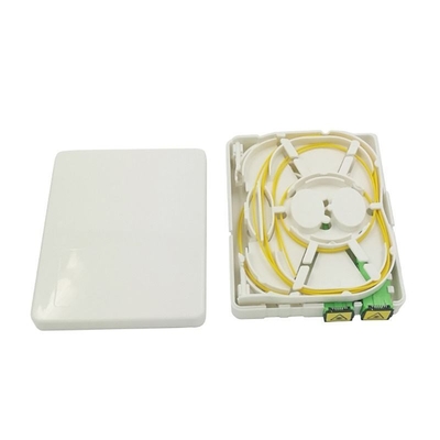 Wandmontage FTTH Mini Fiber Optic Socket Panel Box met 2 poorten en SC/APC Pigtail