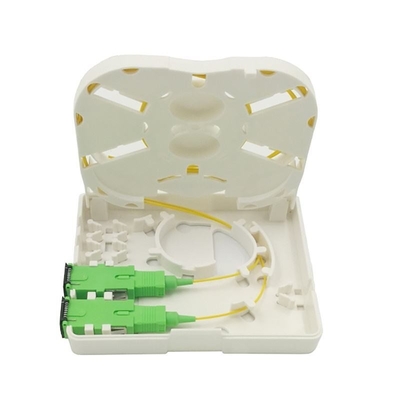 Wandmontage FTTH Mini Fiber Optic Socket Panel Box met 2 poorten en SC/APC Pigtail