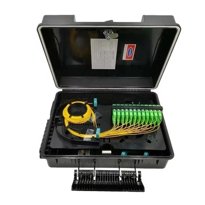 Mini PLC Splitter Fiber Distribution Box 32/48 Core ABS NAP IP68 2PCS 1X16 of 48 Adapter
