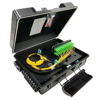 Mini PLC Splitter Fiber Distribution Box 32/48 Core ABS NAP IP68 2PCS 1X16 of 48 Adapter