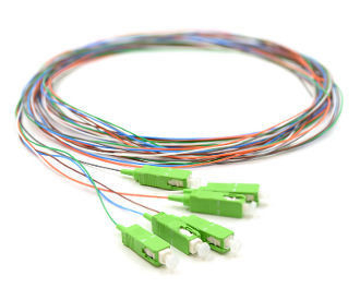 Uitlaat 0,9 mm LSZH Glasvezel Pigtails 12Cords 1,5 2,0 3,0 Invoegverlies ≤ 0,3 dB 3