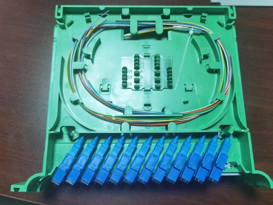 12 Core Small Splice Tray voor FTTX ODB NAP FTTH Plastic Fiber Optic Splice Cable Tray
