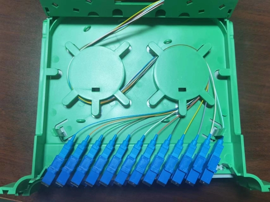 12 Core Small Splice Tray voor FTTX ODB NAP FTTH Plastic Fiber Optic Splice Cable Tray
