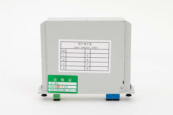 Op maat gemaakte G657 Fiber Type 2x1 Card Splitter 1*2 voor 4G Network Fiber Optic Cabinet