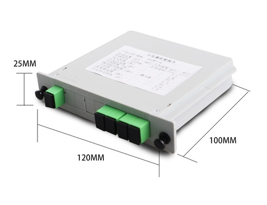 1*4 Glasvezel Groen SC APC naar SC UPC Splitter voor Huawei golflengte 1260-1650nm