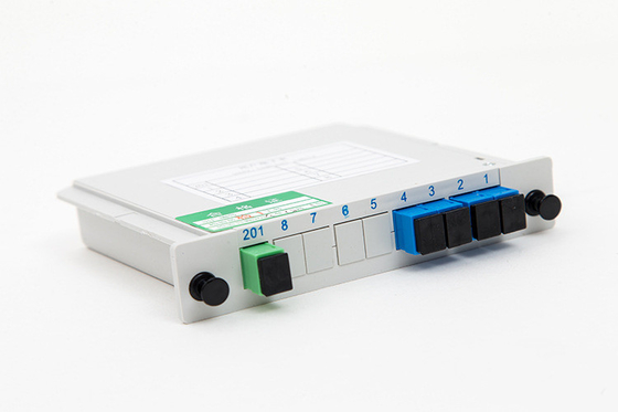 1*4 Glasvezel Groen SC APC naar SC UPC Splitter voor Huawei golflengte 1260-1650nm
