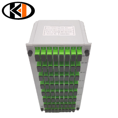 Terugkeerverlies dB ≥50 Glasvezel Splitter Cassette PLC 1x64 SC UPC voor prestaties