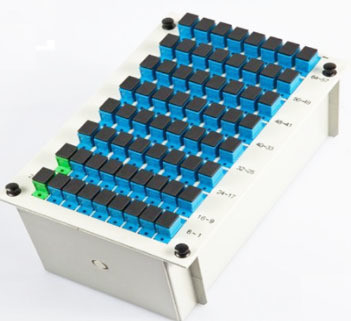 Terugkeerverlies dB ≥50 Glasvezel Splitter Cassette PLC 1x64 SC UPC voor prestaties