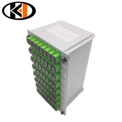 Terugkeerverlies dB ≥50 Glasvezel Splitter Cassette PLC 1x64 SC UPC voor prestaties