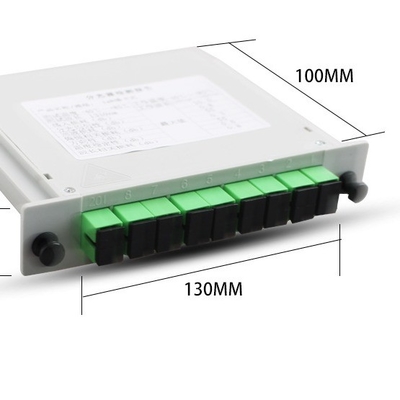 Telecommunicatie FAT en FTD FTTH-vezelsplitser met WDM-cassette type PLC-splitter 1x8 SC APC