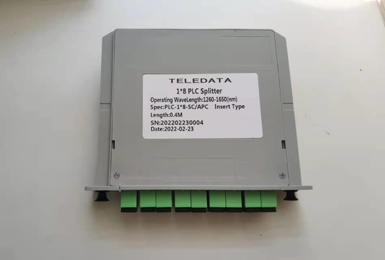 Glasvezeltype G657A 1x8 SC APC PLC Cassette Glasvezelsplitter voor signaaloverdracht
