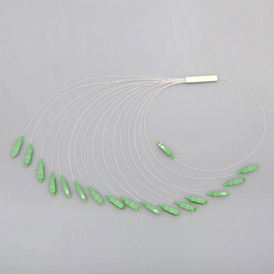 1x8 glasvezelsplitter in roestvrij buis sluiting voor 1260-1650nm werkgolflengte