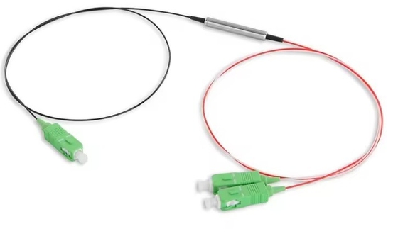 3 High Power PER ER 28dB 1x2 1 2 Mini PM FBT Glasvezel Splitter met G657A Glasvezel Type