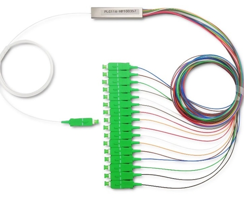 FTTH Micro Steel Tube Type 1x16 SC APC Fiber Optic Plc Splitter voor FAT en FTD
