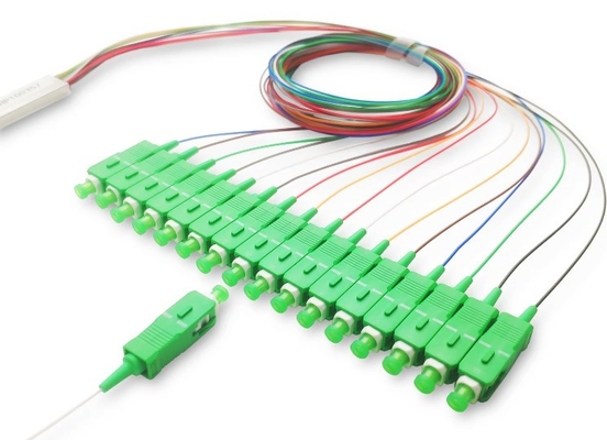 FTTH Micro Steel Tube Type 1x16 SC APC Fiber Optic Plc Splitter voor FAT en FTD