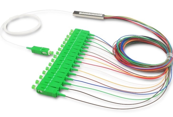 FTTH Micro Steel Tube Type 1x16 SC APC Fiber Optic Plc Splitter voor FAT en FTD