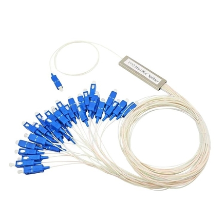 Telecommunicatie G657A PLC-splitter met SC-connectoren 1*2 1*4 1*8 1*16 1*32 1*64
