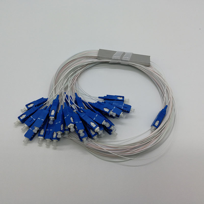 Telecommunicatie G657A PLC-splitter met SC-connectoren 1*2 1*4 1*8 1*16 1*32 1*64