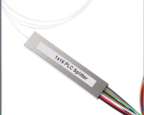 1260-1650 nm Werkkolom 2x16 PLC Bare Type Fiber Splitter voor de sluiting van de markt